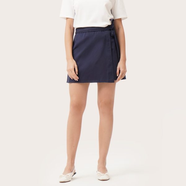 Overlap Skirt with Tie Detail